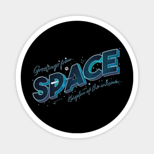 Greetings From Space | Retro Lettering Magnet